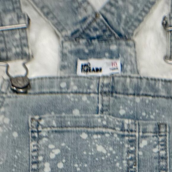 Epic Threads Girls Denim Overalls – Paint Splatter Wash - Picture 5 of 8